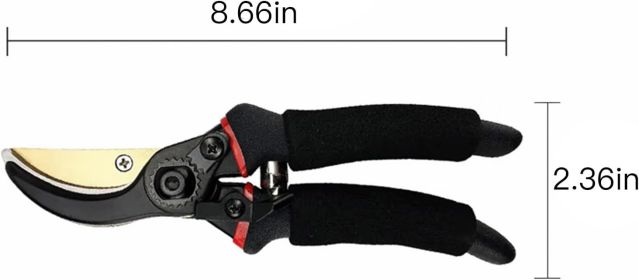 2 PCS Pruning Shears for Gardening, Heavy Duty 8" Hand Pruners Gardening Shears with Gloves Secateurs for Gardening Garden Scissors