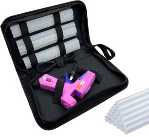Glue Gun, Hot Glue Gun Kit with 30 Glue Sticks, Mini Hot Melt Glue Gun for Crafts