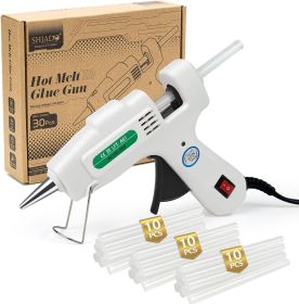 Mini Hot Glue Gun Kit with 30 Glue Sticks - Fast Preheating Hot Melt Gun, High Temp for School Crafts