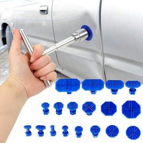 Dent Removal Kit for Car Suction Dent Puller Small Hail Dent Repair Kit Include T Bar Dent Puller and 18 Auto Dent Pulling Tabs (size: 19pcs)
