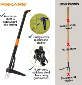 4-Claw Stand Up Weed Puller Tool, Gardening Hand Weeding Tool with 39" Long Ergonomic Handle with Easy-Eject Mechanism. (Style: 4-claw)